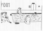 Three Schillians around a swimming pool
