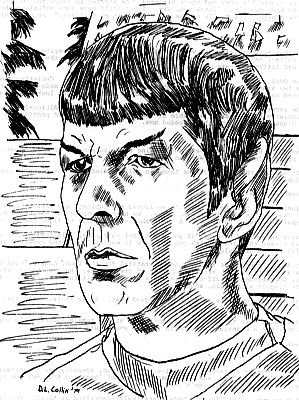 Drawing of Spock's head.