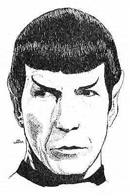Drawing of Spock's face.