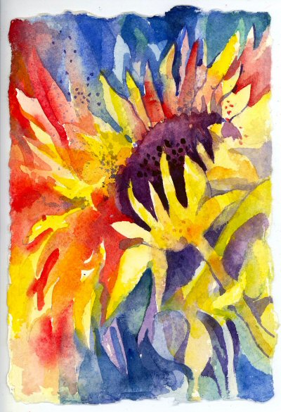 June Sunflower painting by Curtis Tappenden